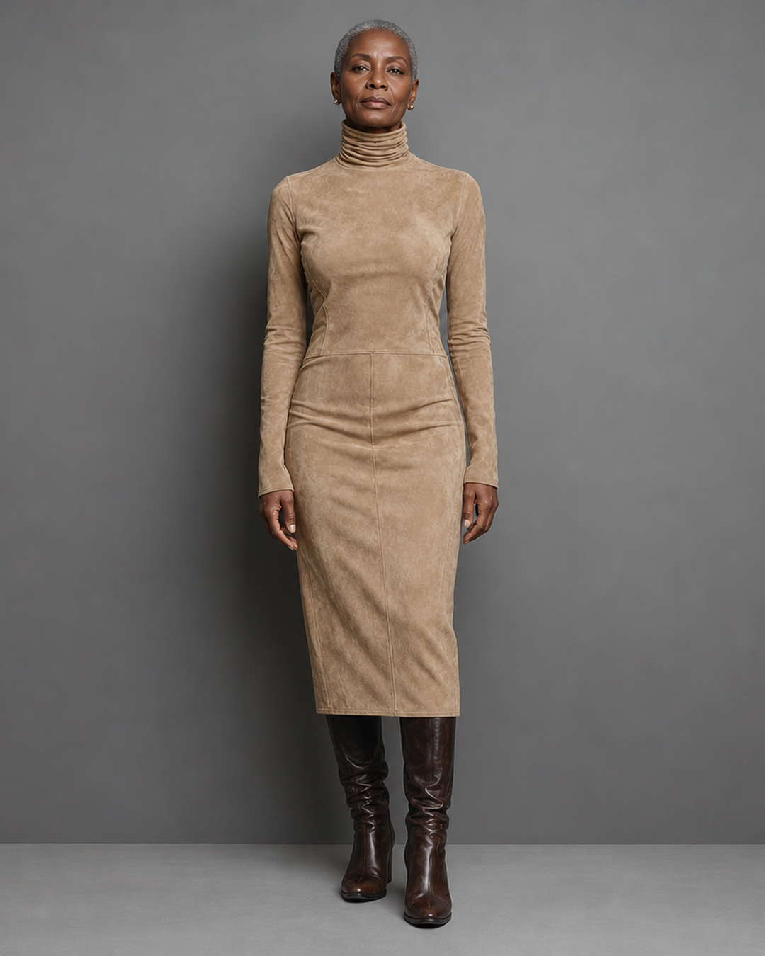 Lorène | Robe Midi Longue Marron