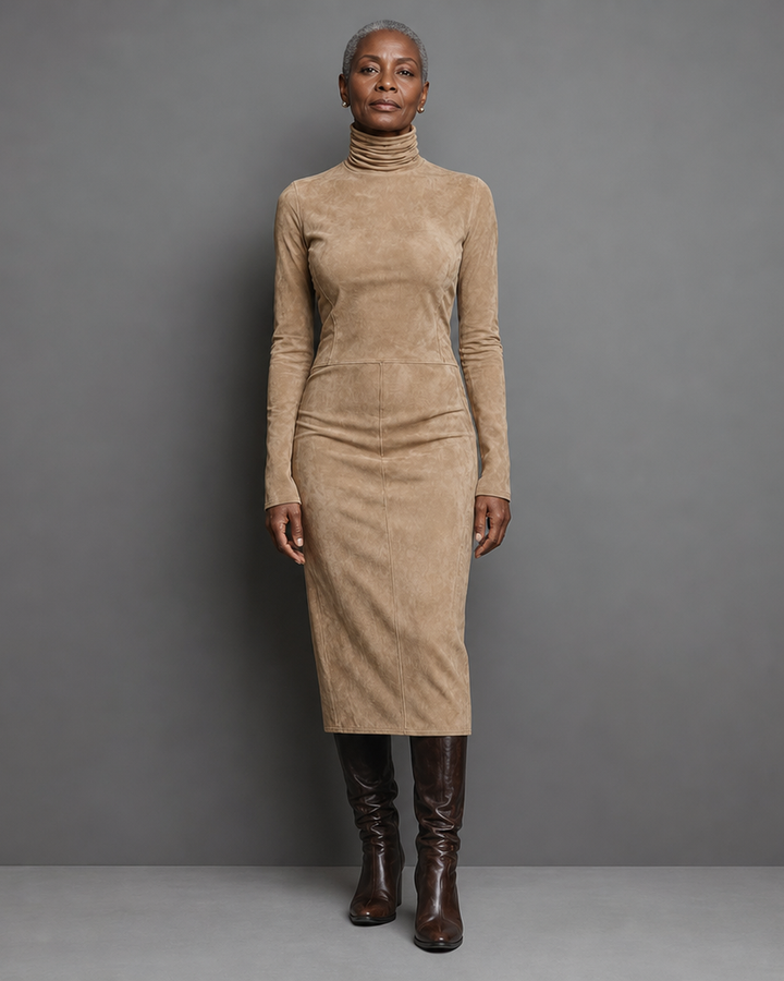 Lorène | Robe Midi Longue Marron