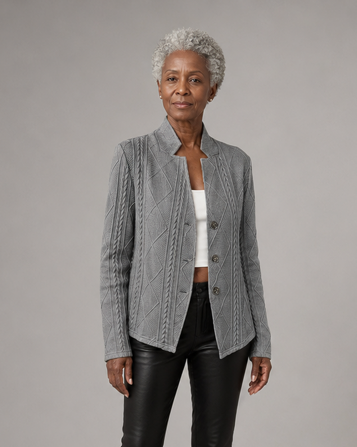 Loretta | Textured Button-Front Cardigan