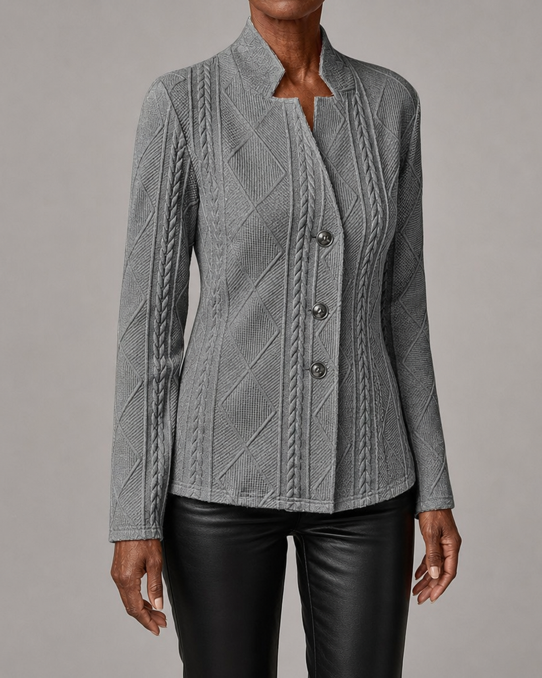 Loretta | Textured Button-Front Cardigan