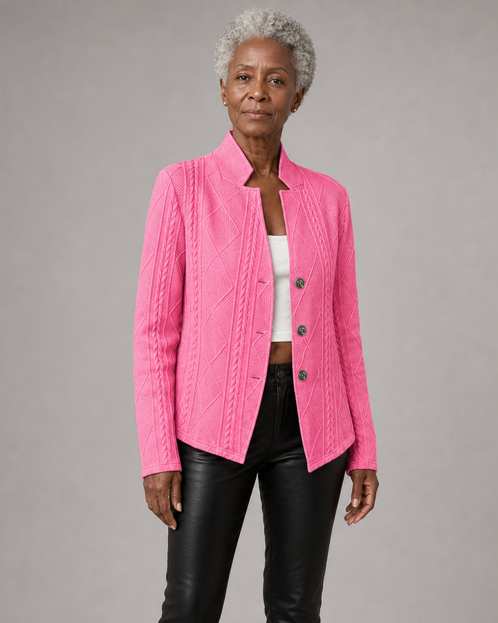 Loretta | Textured Button-Front Cardigan