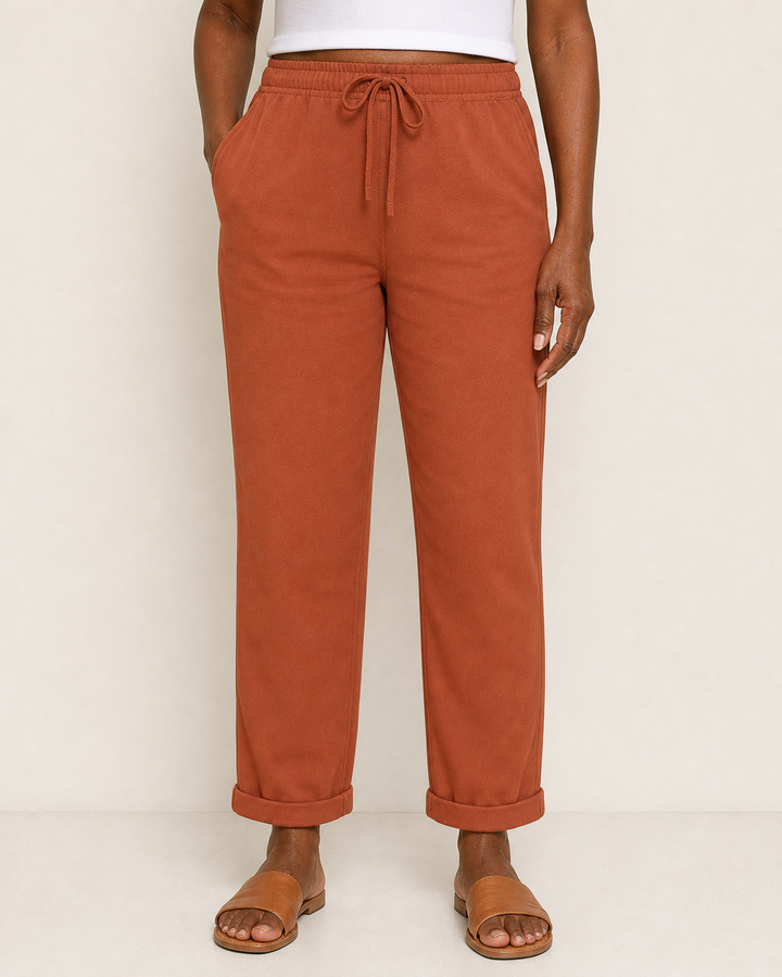 Lori | Elegant Breathable Pants — Terracotta