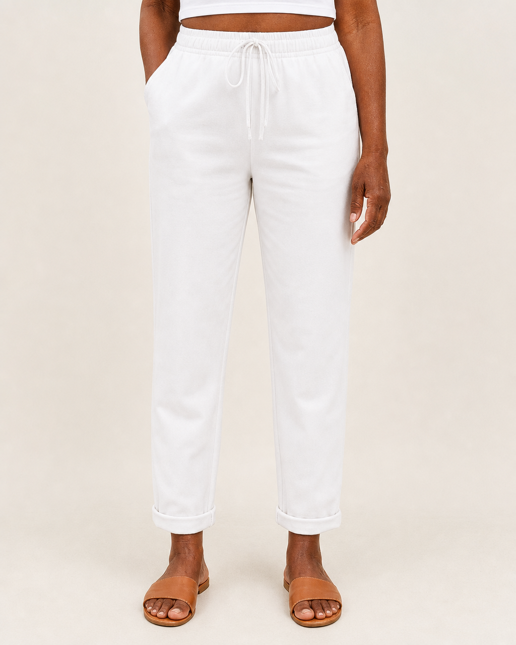 Lori | Elegant Breathable Pants — White