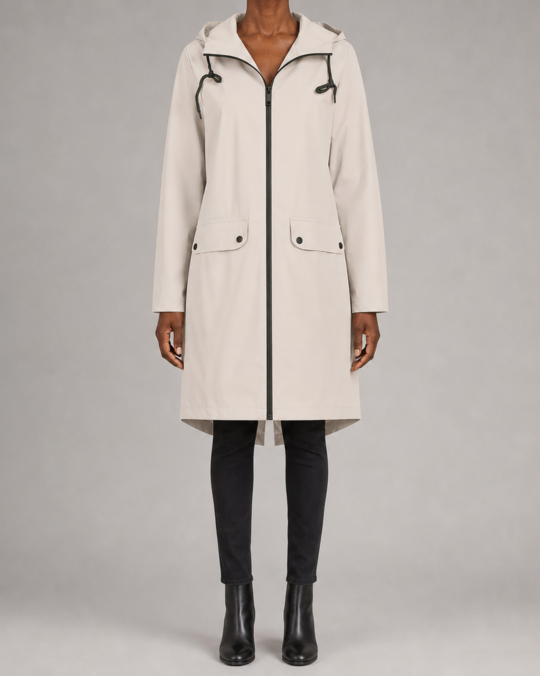 Lorraine | Hooded Waterproof Longline Rain Jacket
