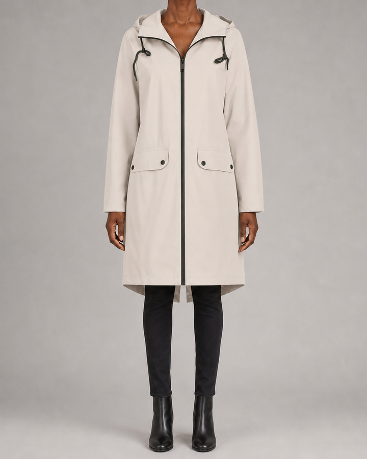 Lorraine | Hooded Waterproof Longline Rain Jacket