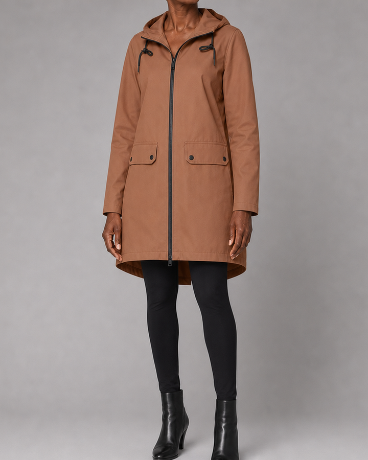 Jasmine | Hooded Waterproof Longline Rain Jacket