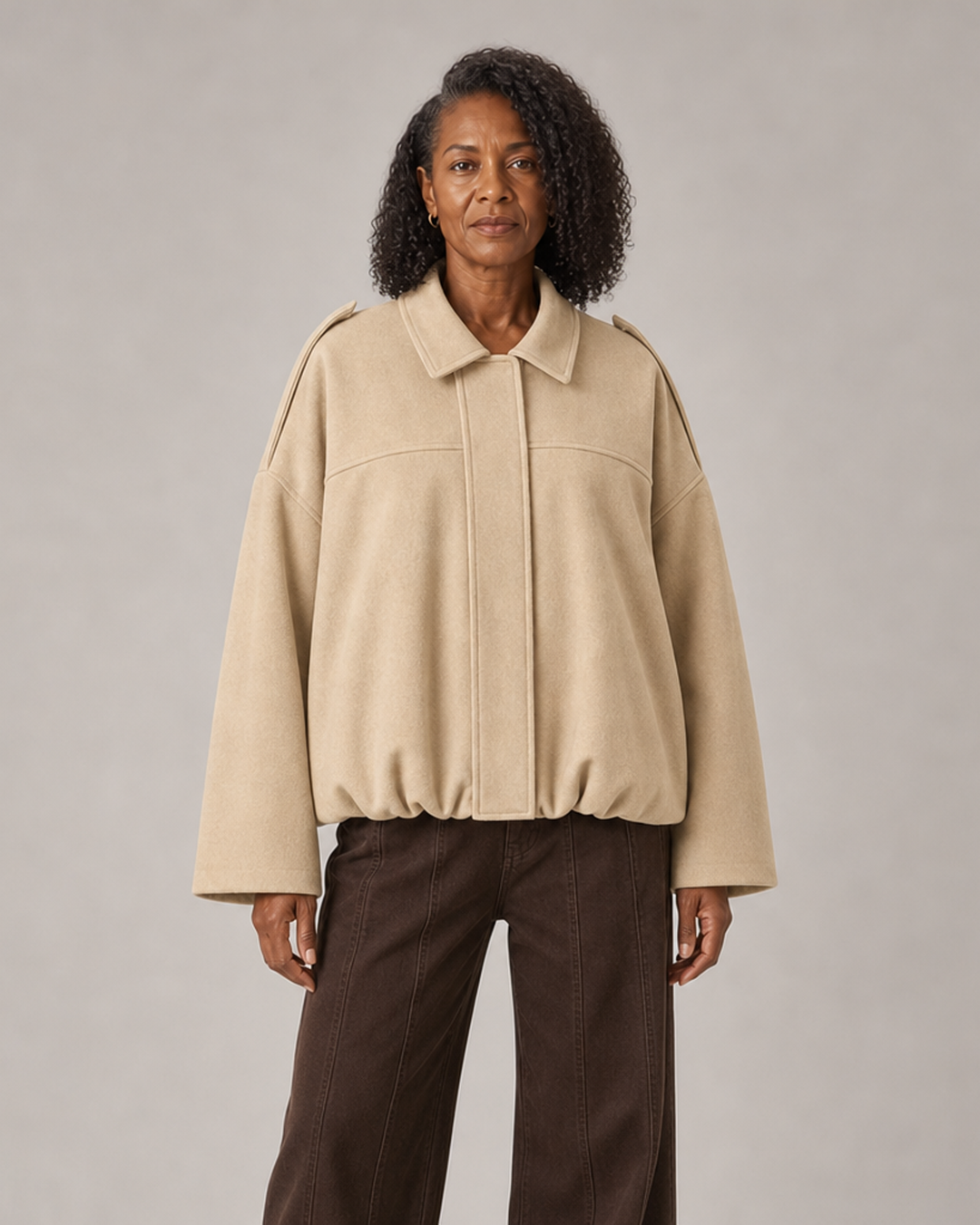 Louisa | Relaxed Oversized Bomber Jacket