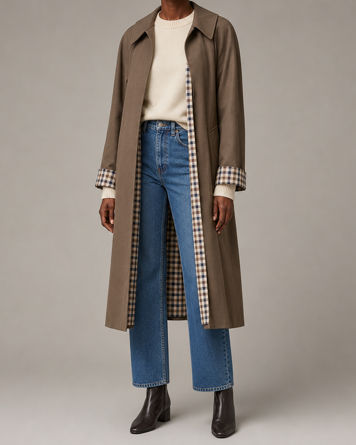 Eva | Refined Oversized Long Trench Coat