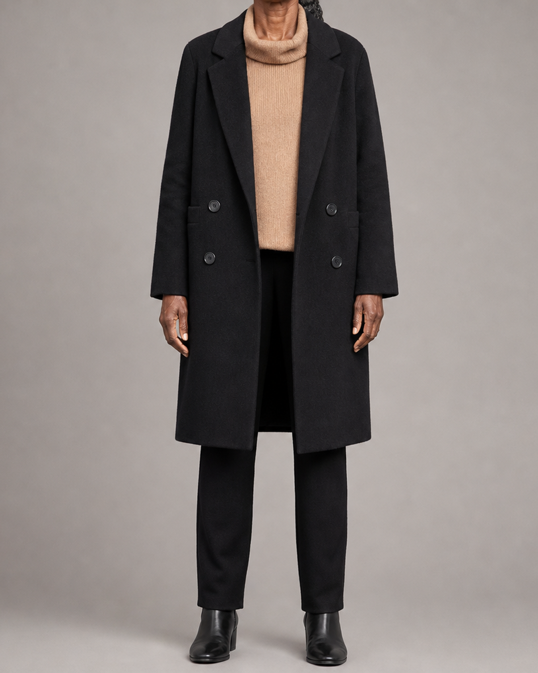 Luxe | Wool Blend Coat Double Breasted Warm Winter Outerwear