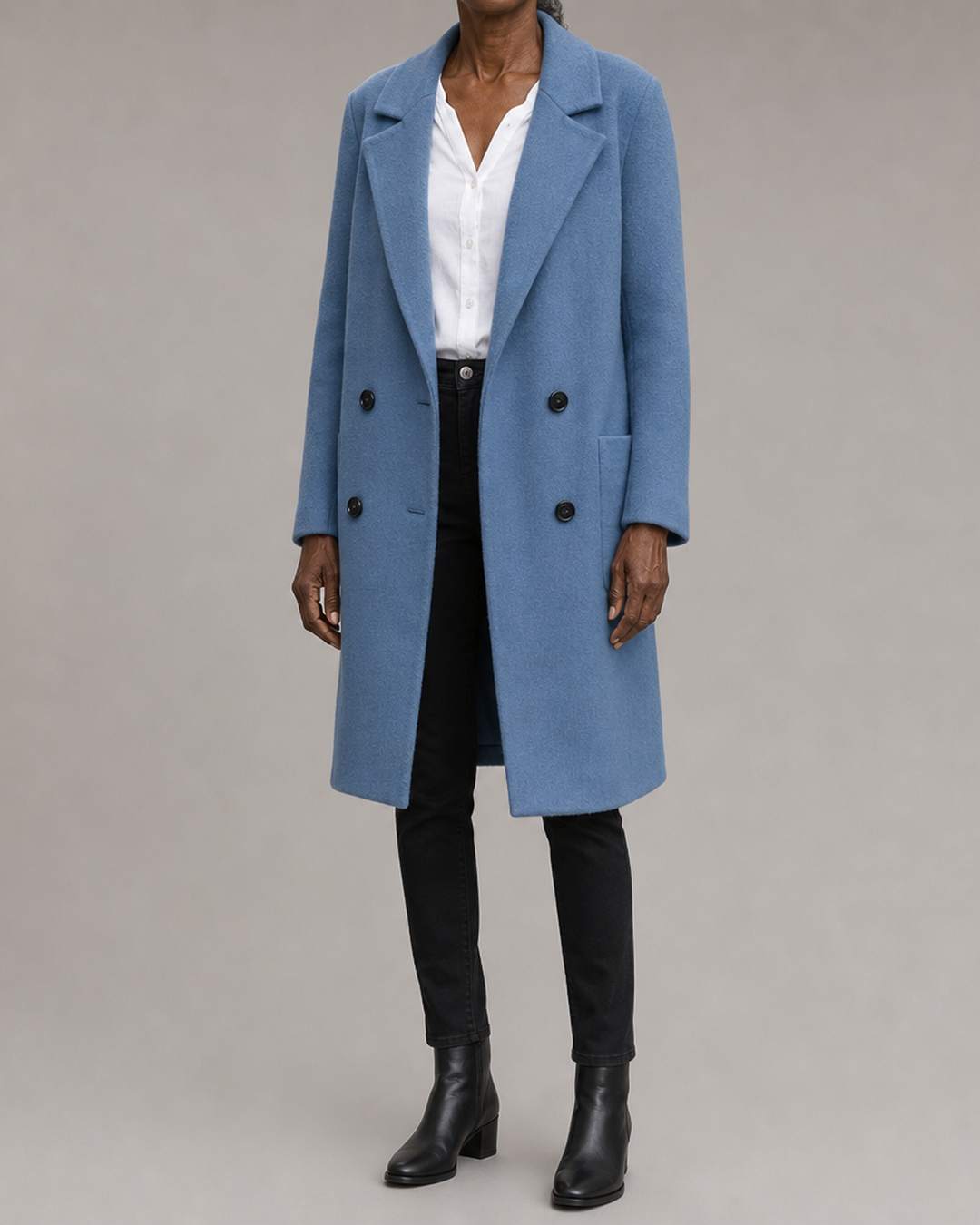 Luxe | Wool Blend Coat Double Breasted Warm Winter Outerwear