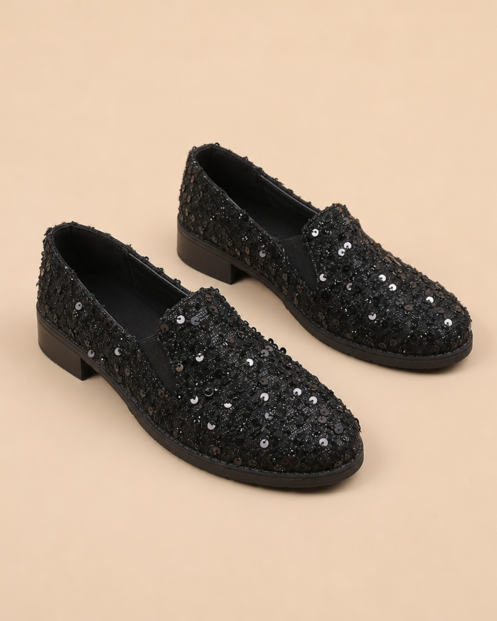 Kay | Sequin Slip-On Loafers