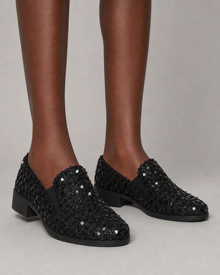 Kay | Sequin Slip-On Loafers