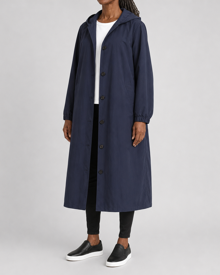 Maisie | Oversized Hooded Button-Front Coat
