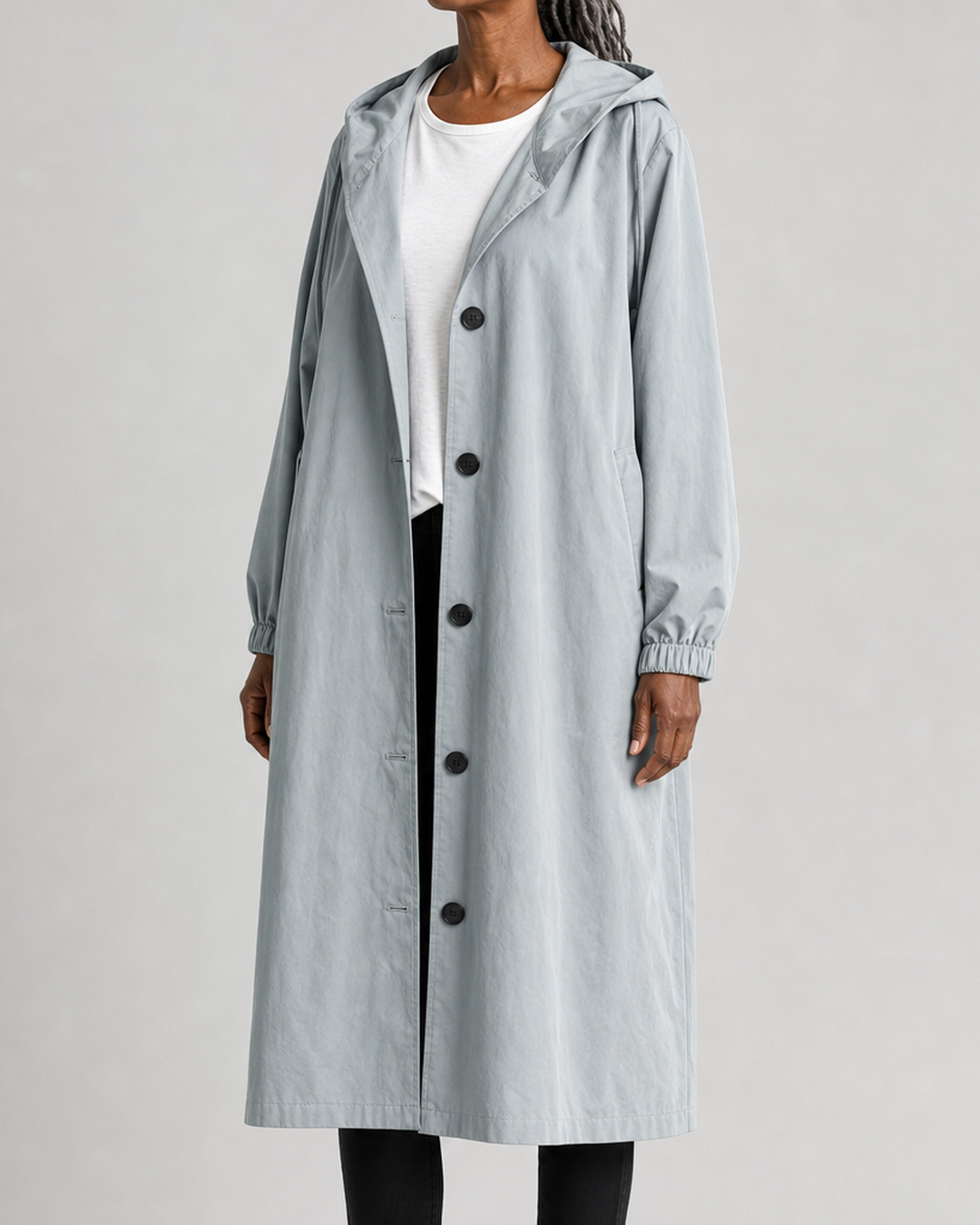 Maisie | Oversized Hooded Button-Front Coat