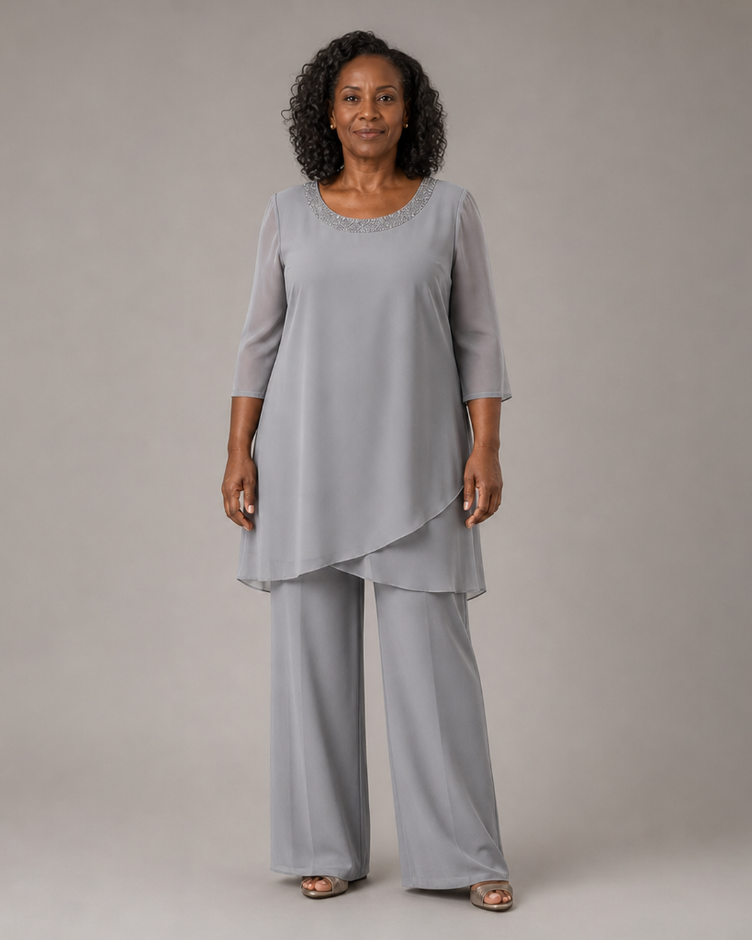 Marcella Asymmetric Tunic Formal Pant Set