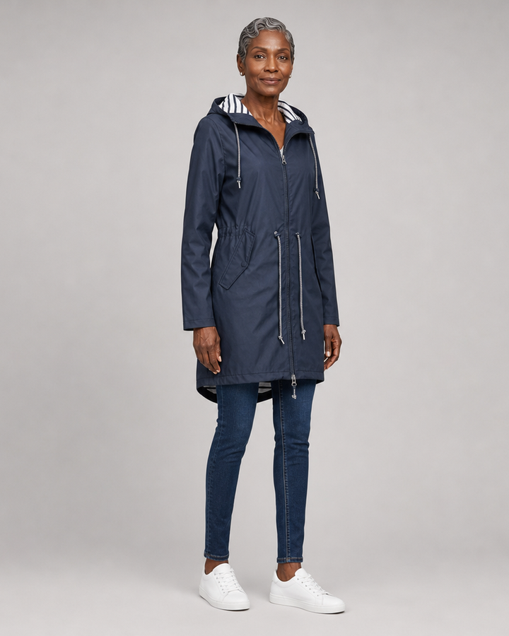 Margaret | Hooded Drawstring Rain Coat