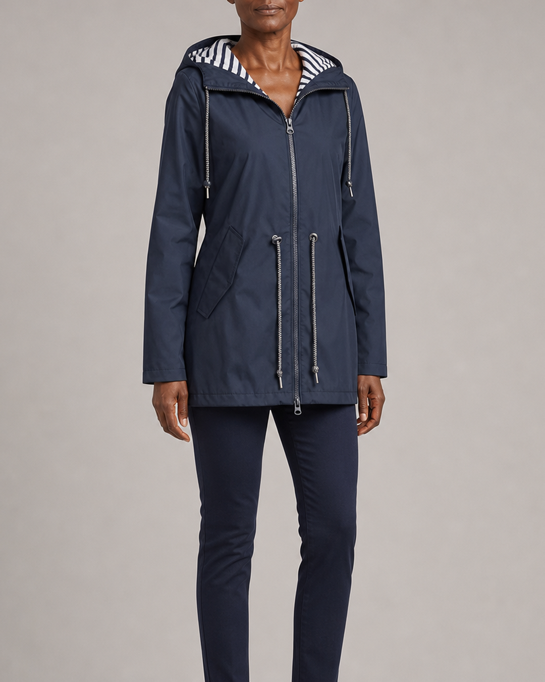 Margaret | Hooded Drawstring Rain Coat