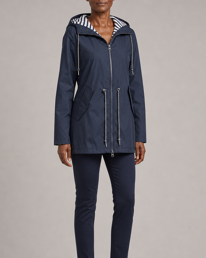 Margaret | Hooded Drawstring Rain Coat