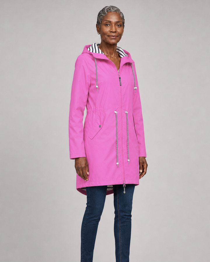 Margaret | Hooded Drawstring Rain Coat