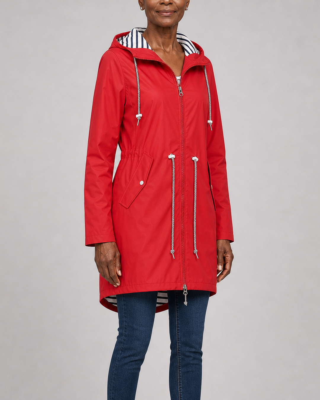 Margaret | Hooded Drawstring Rain Coat