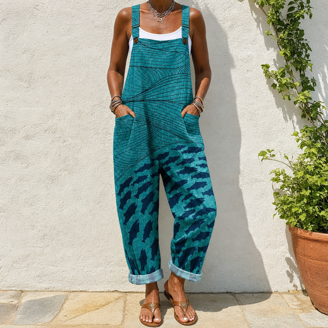 Amaryllis | Marine Wave Overalls