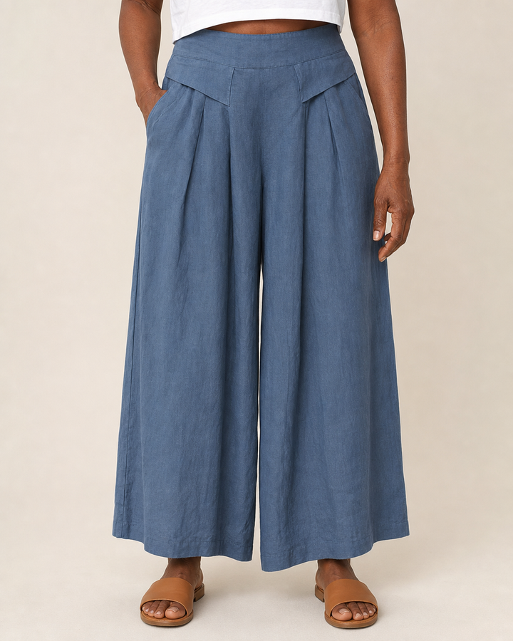 Marisa | Wide-leg Relaxed Pants — Blue