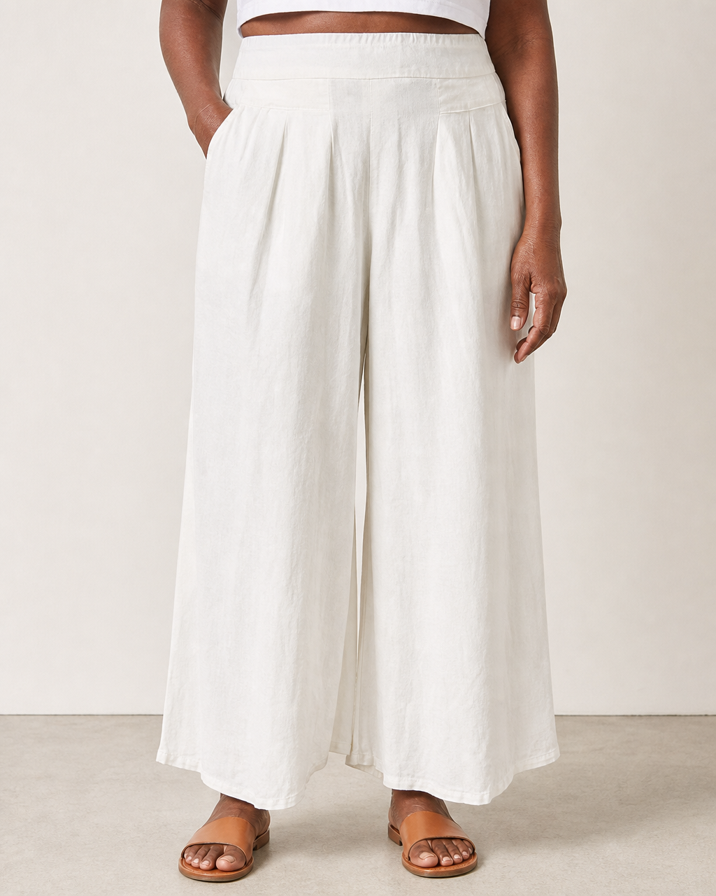 Marisa | Wide-leg Relaxed Pants — White