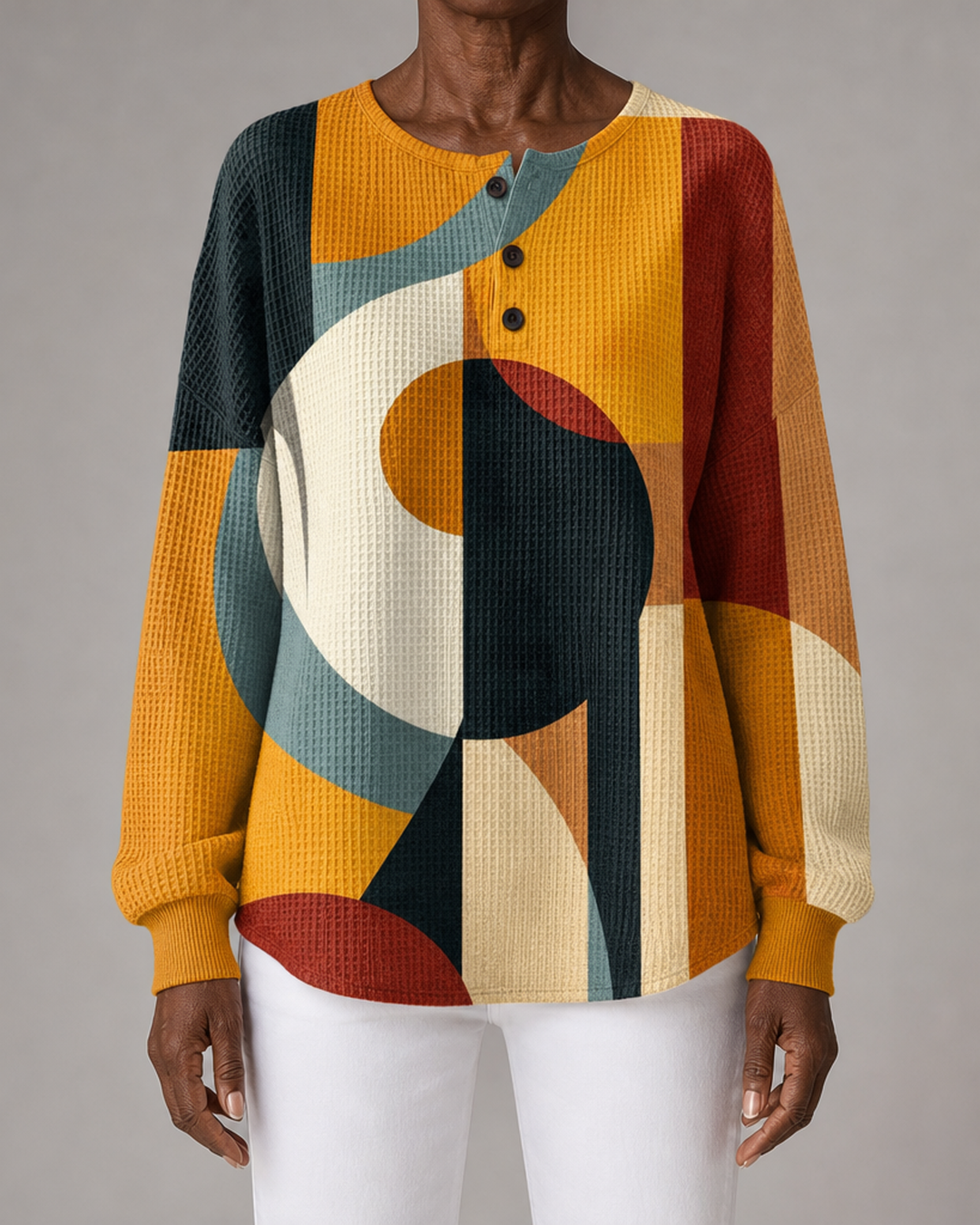 Marla | Geometric Print Sweatshirt