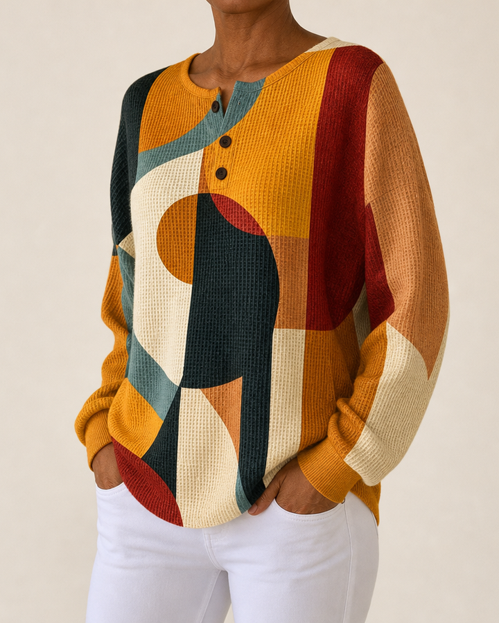 Marla | Geometric Print Sweatshirt