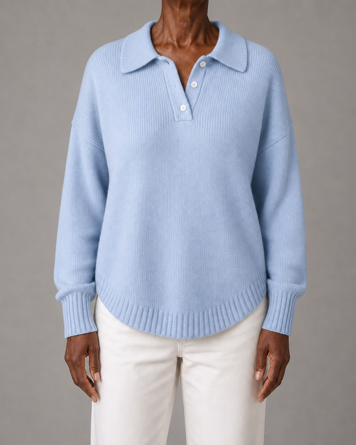 Marvelle | Chic Polo Hooded Knit Sweater
