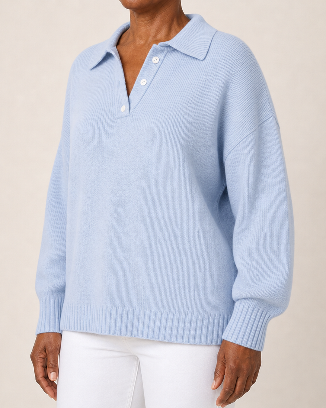 Alison | Polo Hooded Knit Sweater