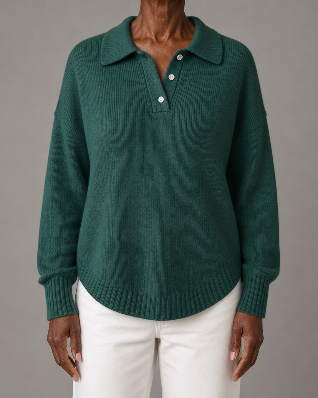 Marvelle | Chic Polo Hooded Knit Sweater