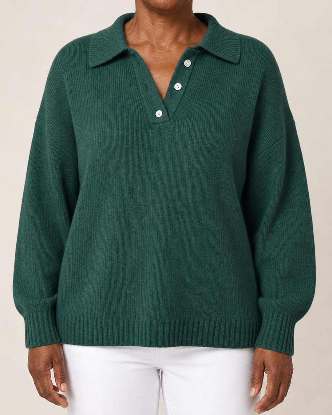 Alison | Polo Hooded Knit Sweater
