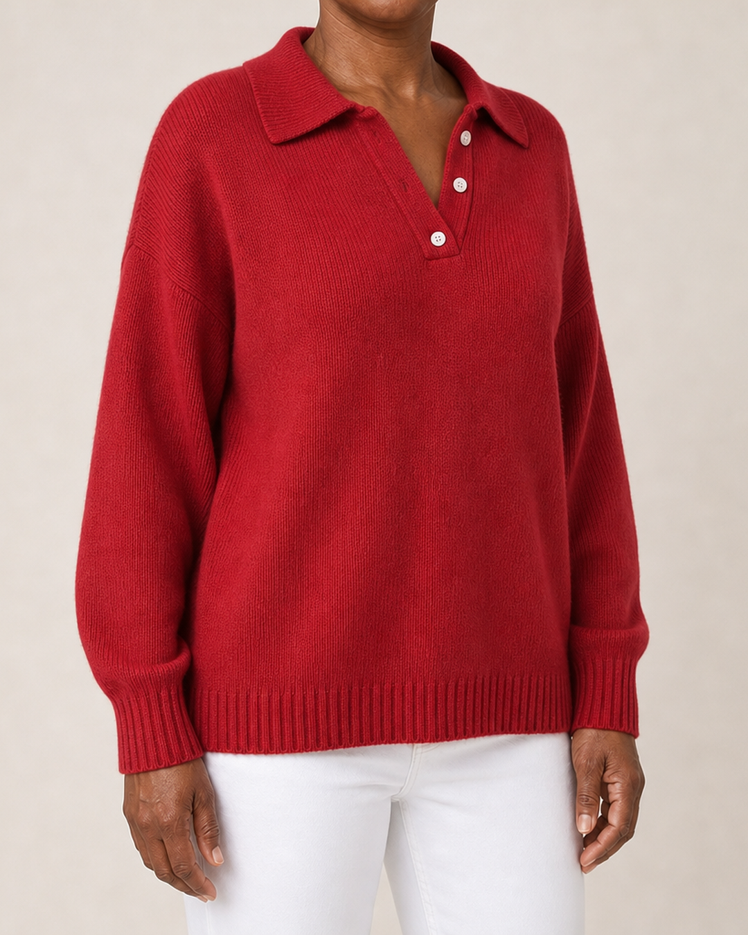 Alison | Polo Hooded Knit Sweater