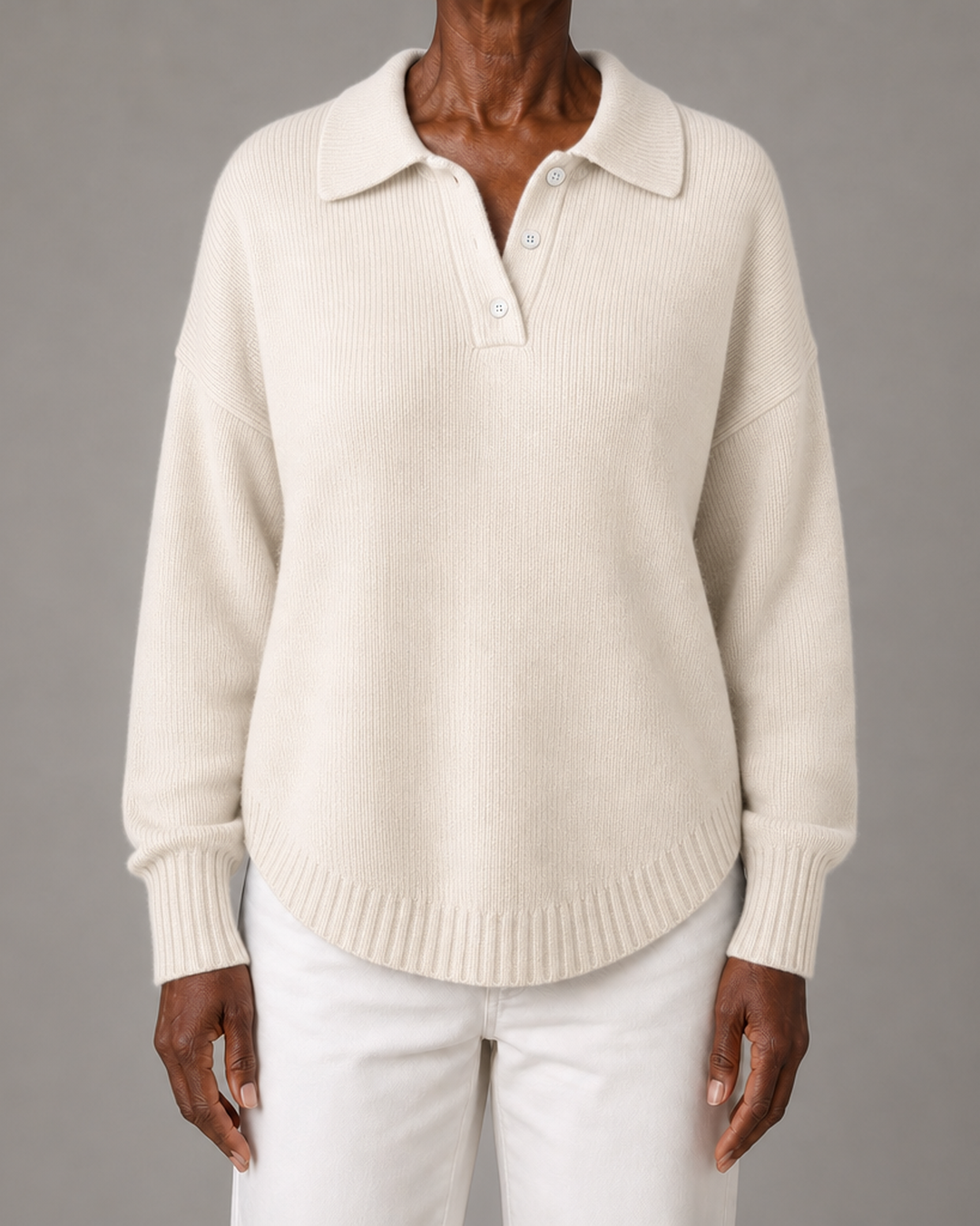 Marvelle | Chic Polo Hooded Knit Sweater