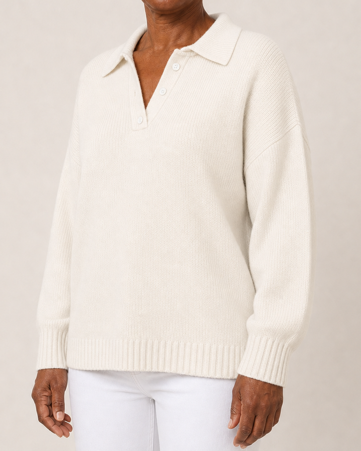 Alison | Polo Hooded Knit Sweater