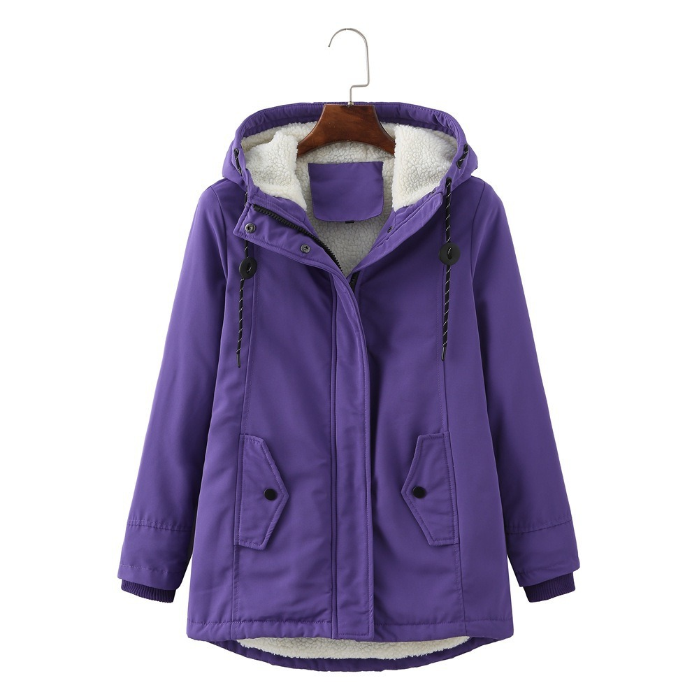Everest | Cozy Hooded Cold Weather Coat — Winter Plum