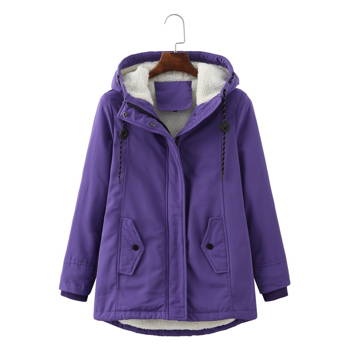 Everest | Cozy Hooded Cold Weather Coat — Winter Plum