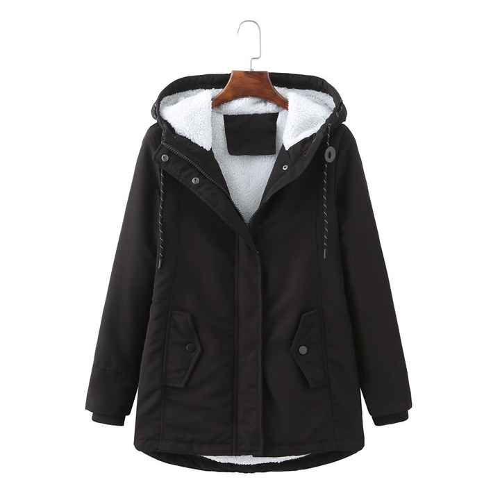 Everest | Cozy Hooded Cold Weather Coat — Midnight Black