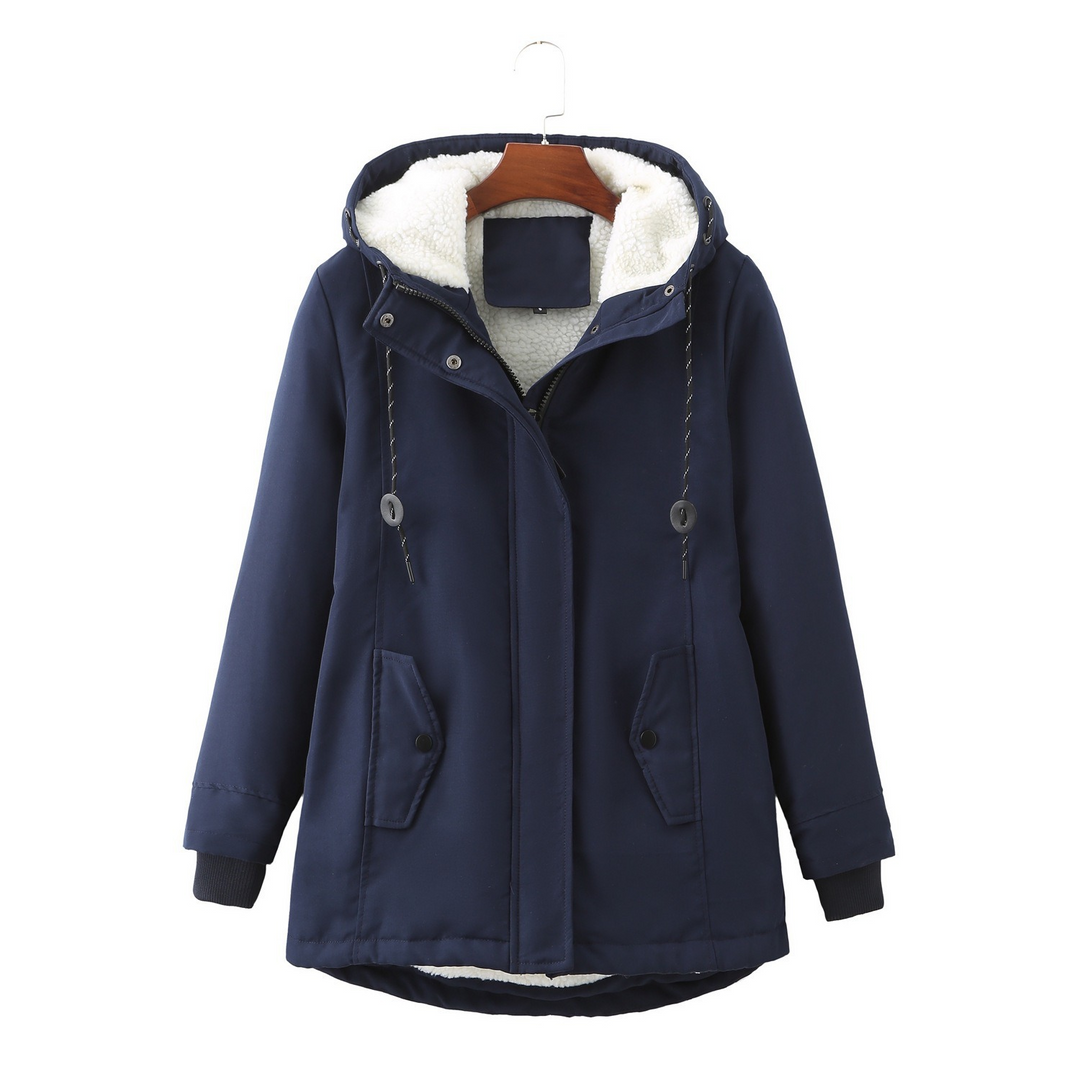 Everest | Cozy Hooded Cold Weather Coat — Winter Navy