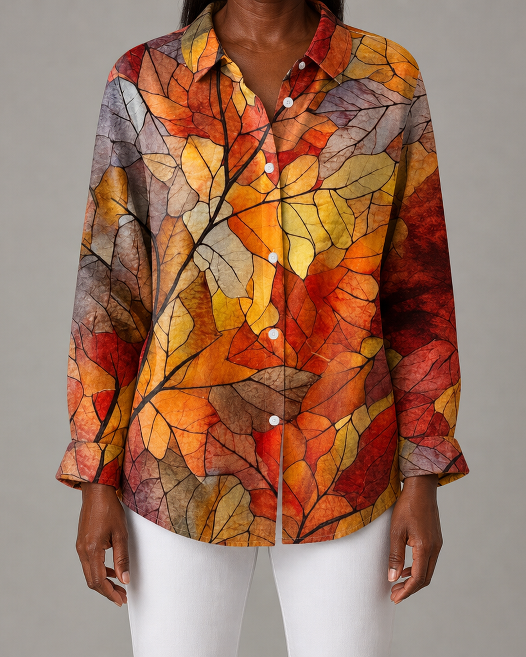 Melrose™ | Vintage Botanical Print Button Blouse