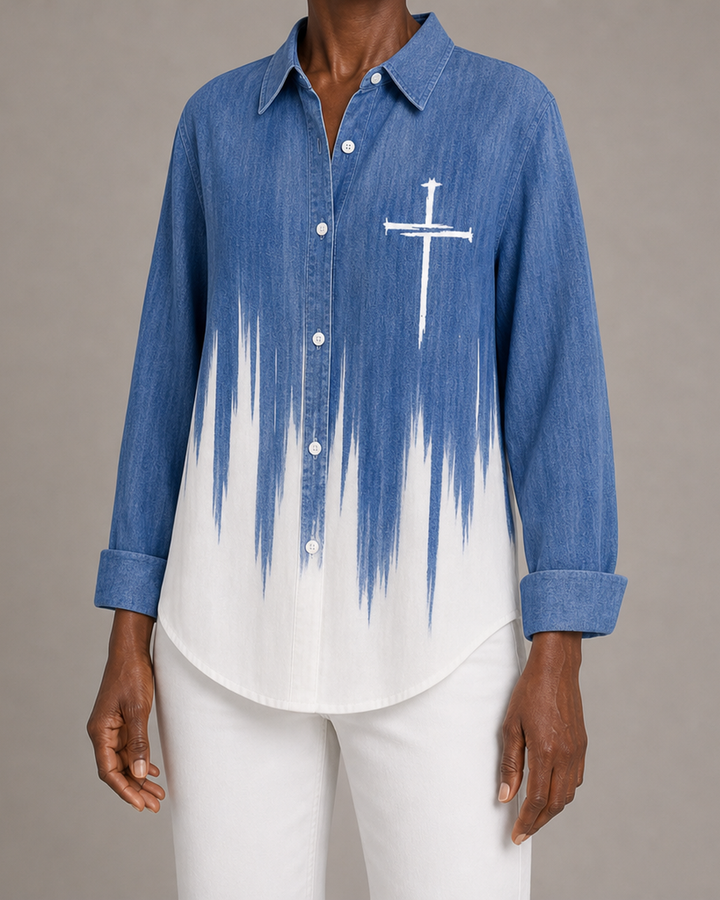 Mirande™ | Elegant Collared Button-Down Blouse