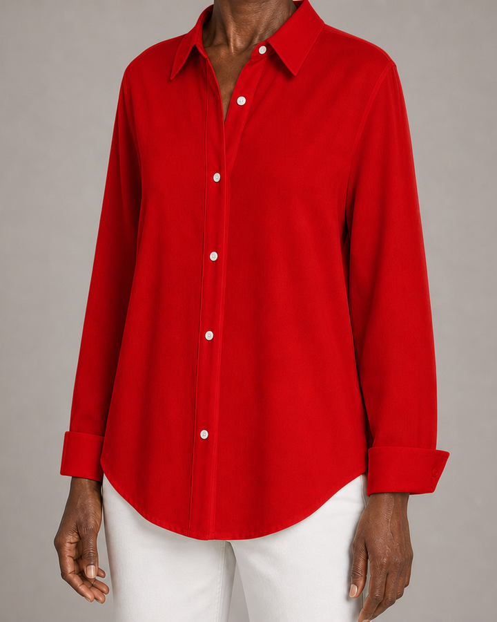 Mirande™ | Elegant Collared Button-Down Blouse