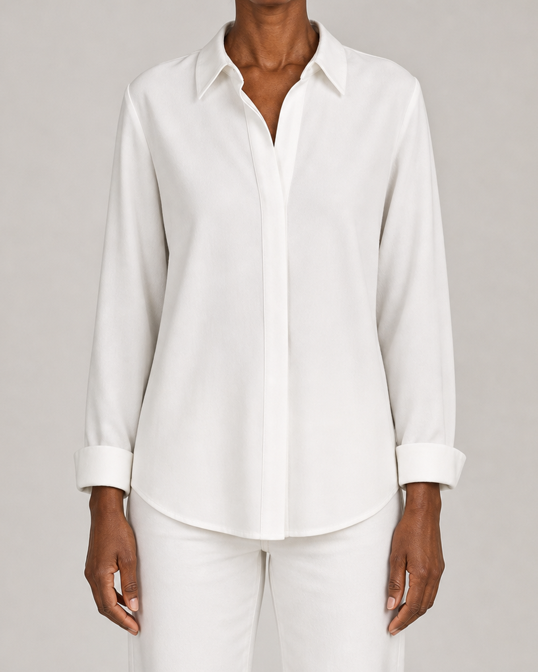 Mirande™ | Elegant Collared Button-Down Blouse