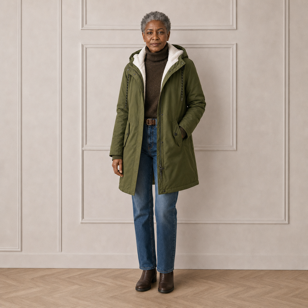 Everest | Cozy Hooded Cold Weather Coat — Forest Olive