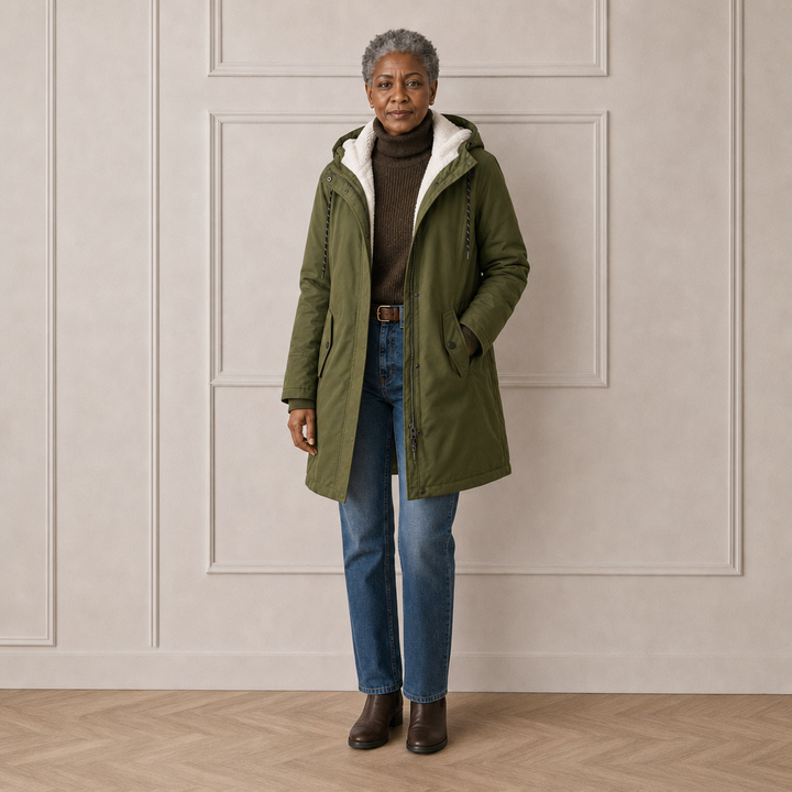 Everest | Cozy Hooded Cold Weather Coat — Forest Olive