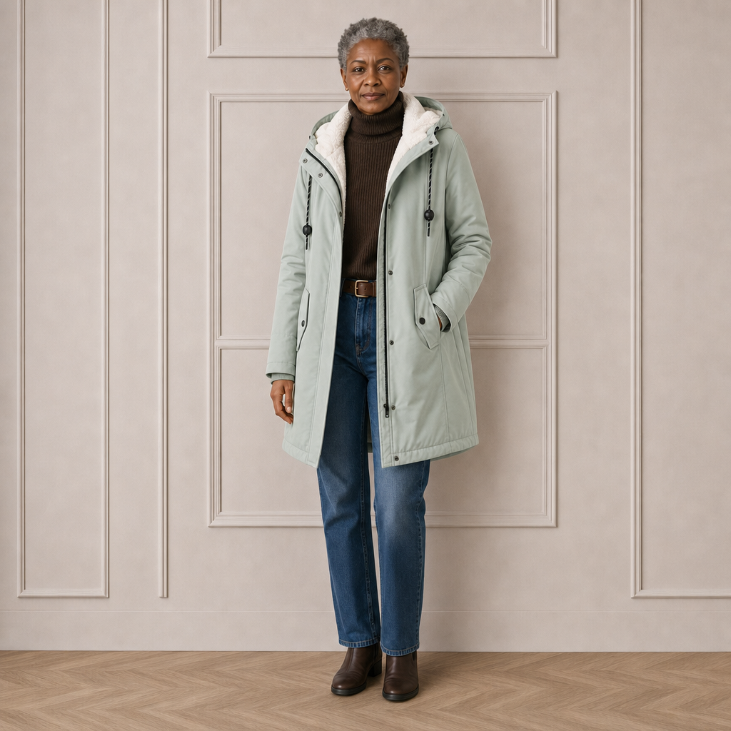 Everest | Cozy Hooded Cold Weather Coat — Frosted Sage