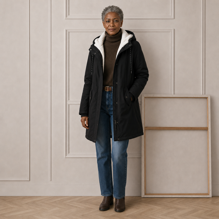 Everest | Cozy Hooded Cold Weather Coat — Midnight Black