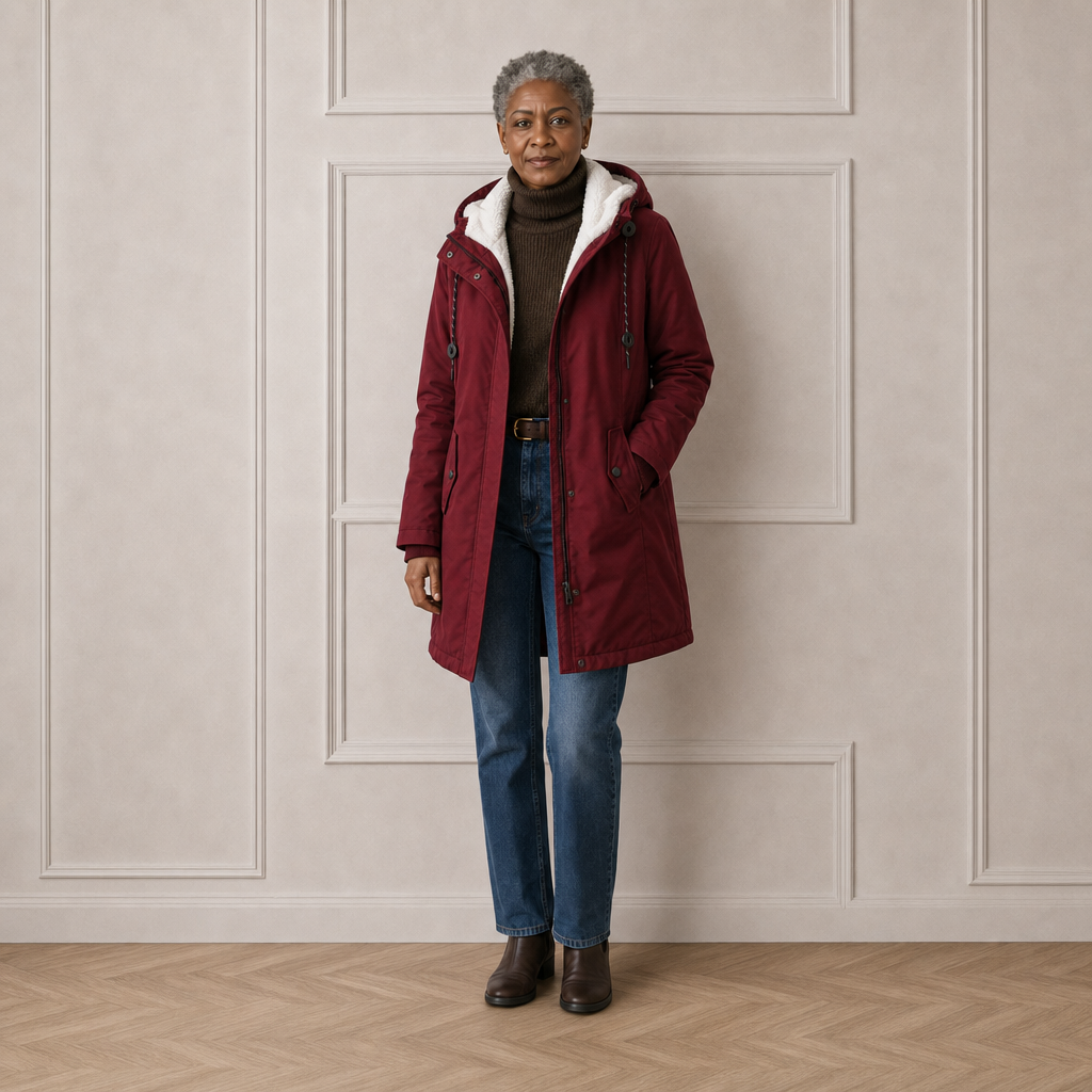 Everest | Cozy Hooded Cold Weather Coat — Mulled Wine
