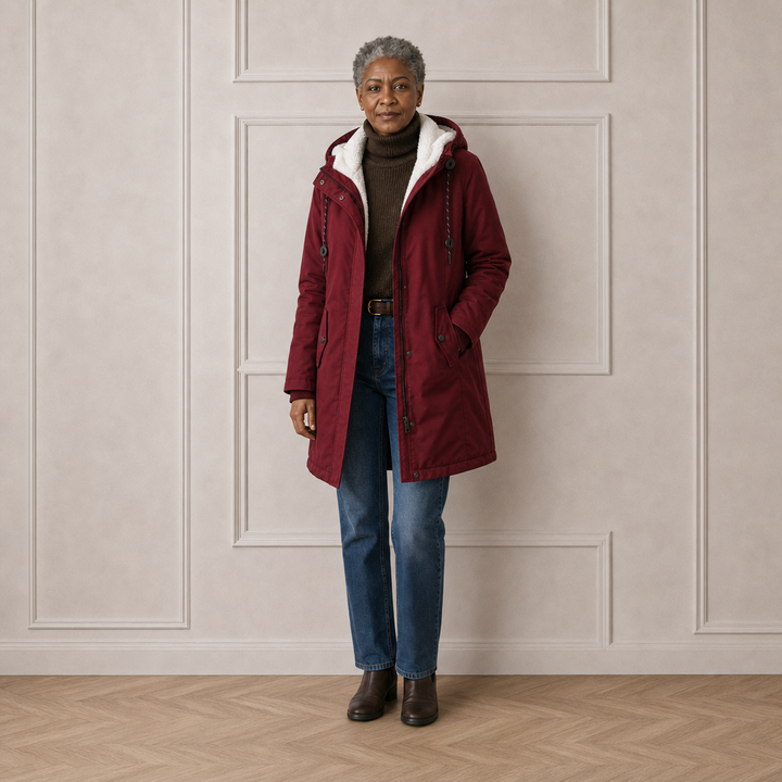 Everest | Cozy Hooded Cold Weather Coat — Mulled Wine